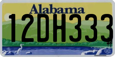 AL license plate 12DH333