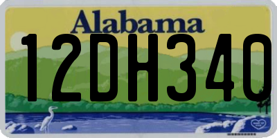 AL license plate 12DH340
