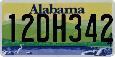AL license plate 12DH342