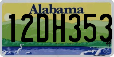 AL license plate 12DH353