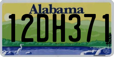 AL license plate 12DH371