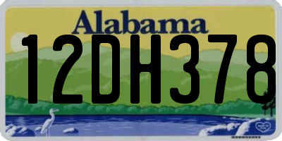 AL license plate 12DH378