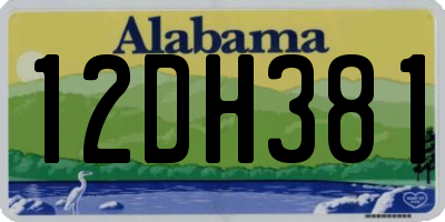 AL license plate 12DH381