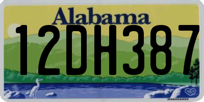 AL license plate 12DH387
