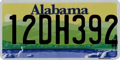 AL license plate 12DH392