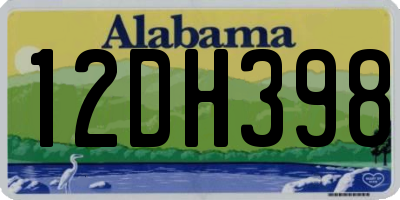 AL license plate 12DH398