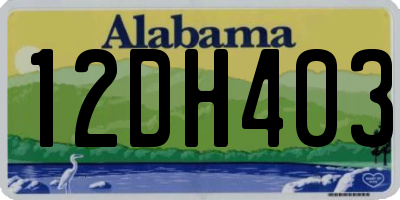 AL license plate 12DH403