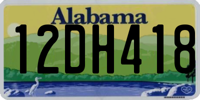 AL license plate 12DH418