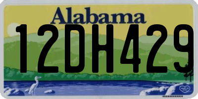 AL license plate 12DH429