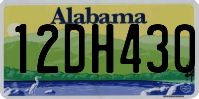 AL license plate 12DH430