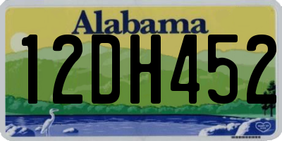 AL license plate 12DH452