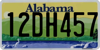 AL license plate 12DH457