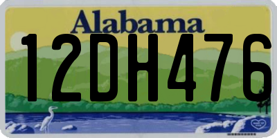 AL license plate 12DH476
