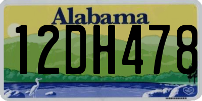 AL license plate 12DH478