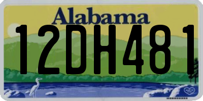 AL license plate 12DH481