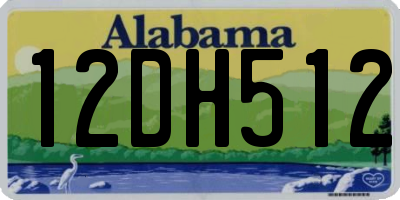 AL license plate 12DH512