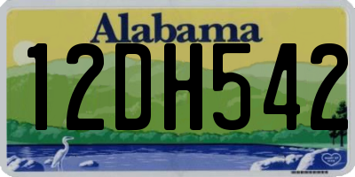 AL license plate 12DH542