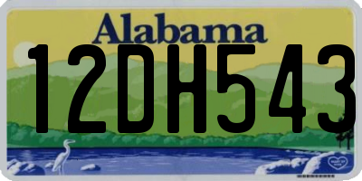 AL license plate 12DH543