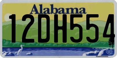 AL license plate 12DH554