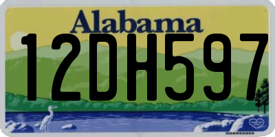 AL license plate 12DH597