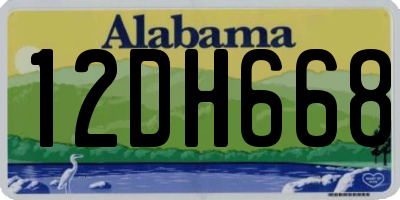 AL license plate 12DH668