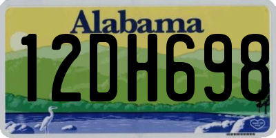 AL license plate 12DH698