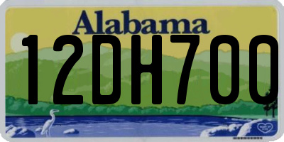 AL license plate 12DH700