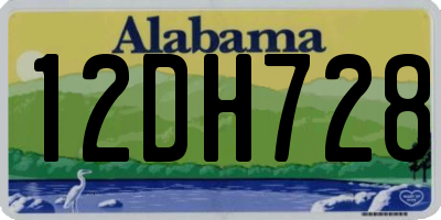 AL license plate 12DH728