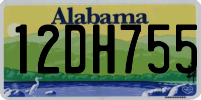 AL license plate 12DH755