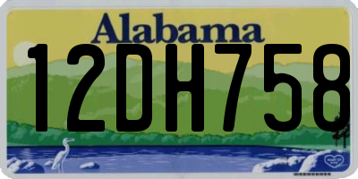 AL license plate 12DH758