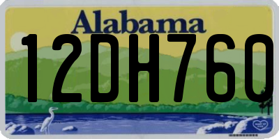 AL license plate 12DH760