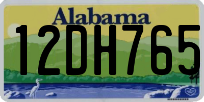 AL license plate 12DH765