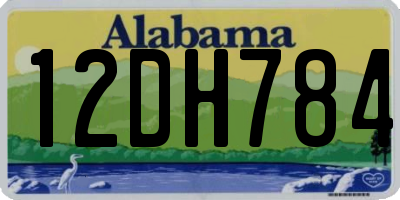 AL license plate 12DH784