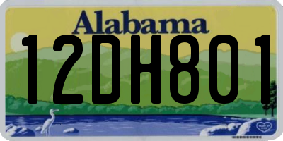 AL license plate 12DH801