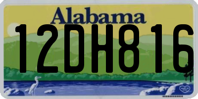 AL license plate 12DH816
