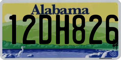 AL license plate 12DH826