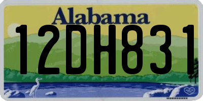 AL license plate 12DH831
