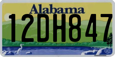 AL license plate 12DH847