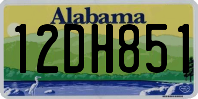 AL license plate 12DH851