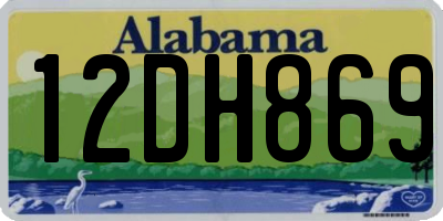 AL license plate 12DH869