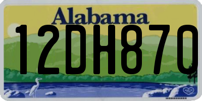 AL license plate 12DH870