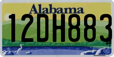 AL license plate 12DH883