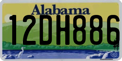 AL license plate 12DH886