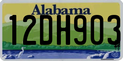 AL license plate 12DH903