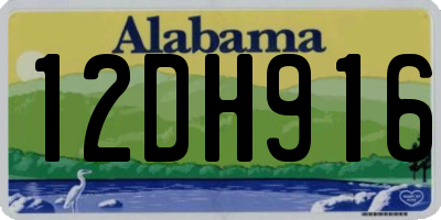 AL license plate 12DH916