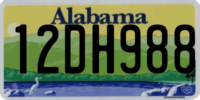 AL license plate 12DH988