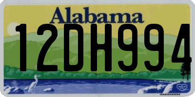 AL license plate 12DH994