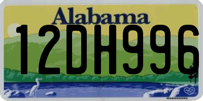 AL license plate 12DH996