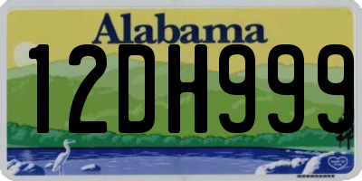 AL license plate 12DH999