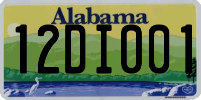 AL license plate 12DI001